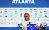 Egypt's head coach Hossam Hassan at a press conference on the sidelines of the FIFA World Cup 2026, at Atlanta Stadium on July 6, 2026, in Atlanta, Georgia. (Alejandro Pagni/Getty Images/AFP)