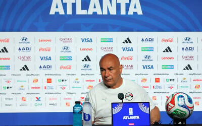Egypt's head coach Hossam Hassan at a press conference on the sidelines of the FIFA World Cup 2026, at Atlanta Stadium on July 6, 2026, in Atlanta, Georgia. (Alejandro Pagni/Getty Images/AFP) Egypt's head coach Hossam Hassan at a press conference on the sidelines of the FIFA World Cup 2026, at Atlanta Stadium on July 6, 2026, in Atlanta, Georgia. (Alejandro Pagni/Getty Images/AFP)
