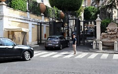 A motorcade delegation arrives on the first day of talks between the Lebanese and Israeli delegations at the US Embassy in Rome on July 14, 2026 (Andreas SOLARO/AFP)