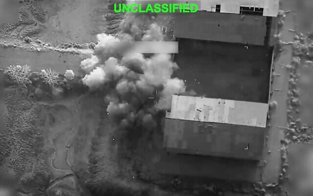 Screen grab made on July 15, 2026, from a handout video released by US Central Command showing a strike on Iran on July 13, 2026. (US Central Command Public Affairs/AFP)
