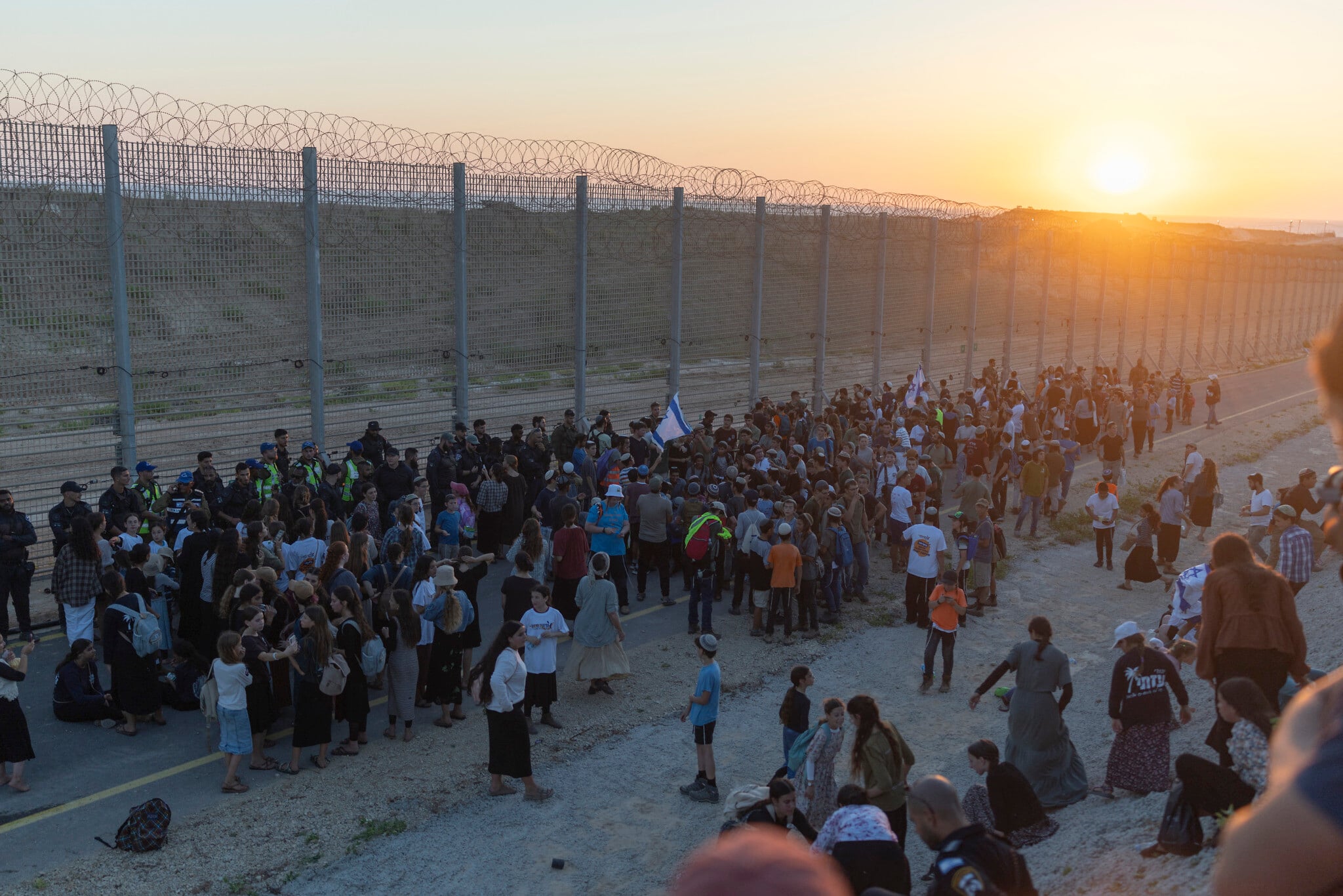 Ministers join settler activists on march through closed military zone to Gaza border