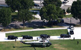 US President Donald Trump arrives to board Marine One on the Ellipse near the White House on July 22, 2026 in Washington, DC, before traveling to Dover Air Force Base to attend the dignified transfers of US service members killed by Iranian military strikes in Jordan. (Finn Gomez/Getty Images/AFP)