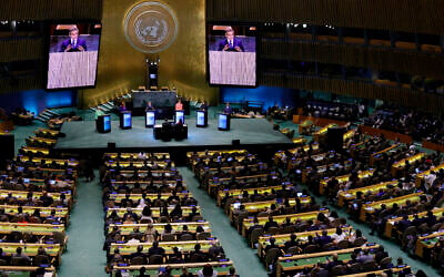Attendees watch as the six candidates for the United Nations Secretary-General position debate at the UN General Assembly Hall in New York, on July 23, 2026. (Leonardo MUNOZ/AFP) Attendees watch as the six candidates for the United Nations Secretary-General position debate at the UN General Assembly Hall in New York, on July 23, 2026. (Leonardo MUNOZ/AFP)