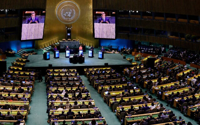 Attendees watch as the six candidates for the United Nations Secretary-General position debate at the UN General Assembly Hall in New York, on July 23, 2026. (Leonardo MUNOZ/AFP) Attendees watch as the six candidates for the United Nations Secretary-General position debate at the UN General Assembly Hall in New York, on July 23, 2026. (Leonardo MUNOZ/AFP)