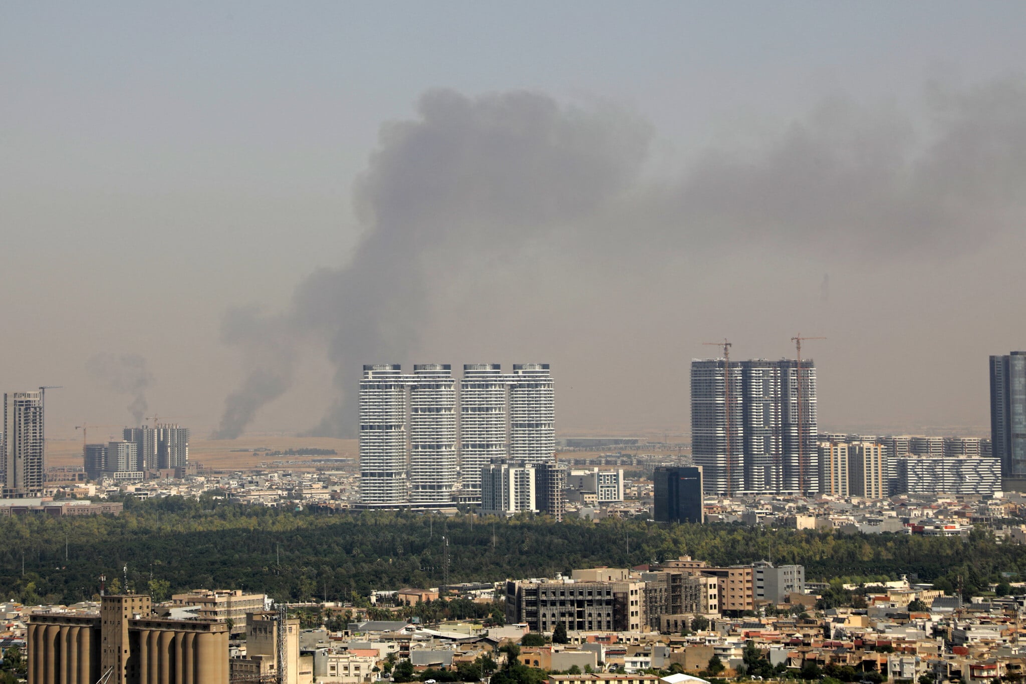 Blast and smoke reported near Erbil airport in Iraq, home to US military personnel. Blast and smoke reported near Erbil airport in Iraq, home to US military personnel.