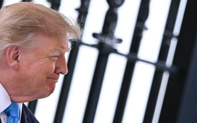 US President Donald Trump looks on during an event about the Freedom Haulers program at the White House in Washington, DC, July 30, 2026. (Brendan SMIALOWSKI/AFP)