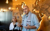 Uncommitted National Movement organizers Abbas Alawieh, right, and Lexis Zeidan, speak to the media on November 6, 2024, in Dearborn, Michigan. (AP Photo/David Goldman)