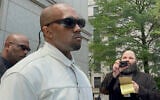 Ye, the rapper formerly known as Kanye West, leaves federal court during the trial of Sean 'Diddy' Combs in New York, June 13, 2025. (AP Photo/ Larry Neumeister)