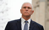 Former vice president Mike Pence, waits outside the funeral services for former vice president Dick Cheney at the Washington National Cathedral, November 20, 2025, in Washington (AP Photo/Mark Schiefelbein)