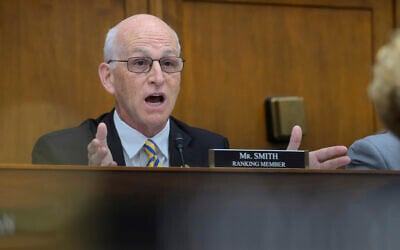 US House Committee on Armed Services Ranking Member Rep. Adam Smith, a Washington Democrat, speaks during a meeting on Capitol Hill in Washington, DC, May 19, 2026. (AP Photo/Rod Lamkey, Jr.)