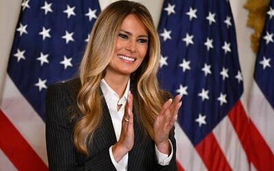 US first lady Melania Trump applauds as she hosts the Inaugural Presidential AI Challenge National Champion Awards Ceremony at the White House on June 9, 2026, in Washington. (AP Photo/John McDonnell) US first lady Melania Trump applauds as she hosts the Inaugural Presidential AI Challenge National Champion Awards Ceremony at the White House on June 9, 2026, in Washington. (AP Photo/John McDonnell)