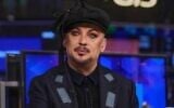 Singer Boy George is interviewed on the floor of the New York Stock Exchange, June 15, 2026. (AP/Richard Drew)