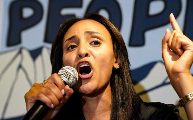 Democratic congressional candidate Melat Kiros speaks after winning the Democratic nomination during a primary election night watch party at The Broadway, in Denver, June 30, 2026. (Rebecca Slezak/AP) Democratic congressional candidate Melat Kiros speaks after winning the Democratic nomination during a primary election night watch party at The Broadway, in Denver, June 30, 2026. (Rebecca Slezak/AP)