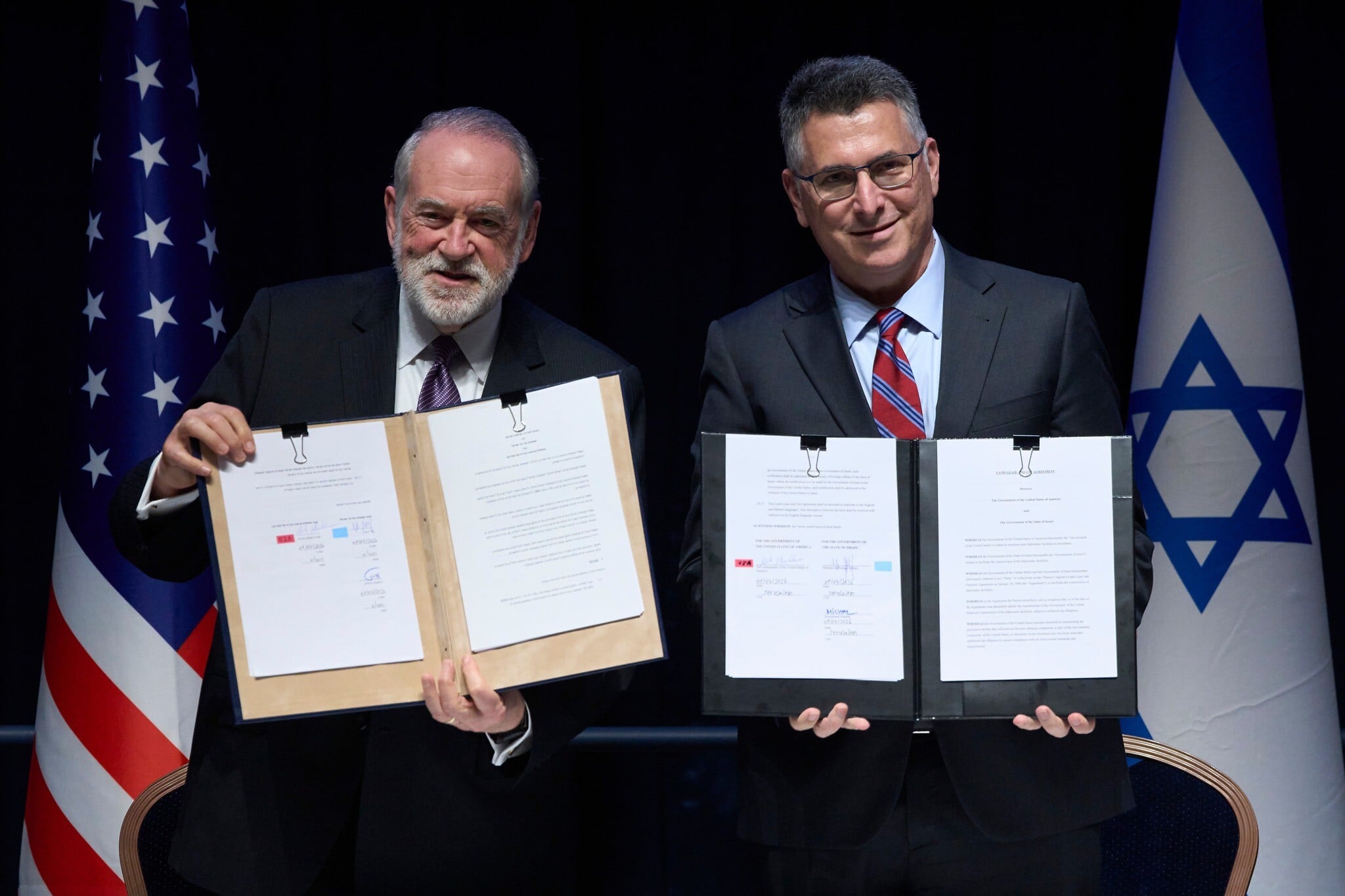 Israel, US sign land agreement for permanent American embassy complex in...