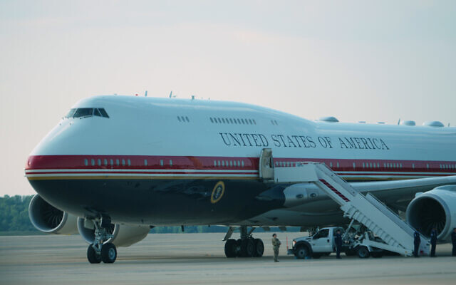 The newly designated Air Force One is ready as US President Donald Trump arrives to board, at Joint Base Andrews, Maryland, July 1, 2026. (AP Photo/Julia Demaree Nikhinson) The newly designated Air Force One is ready as US President Donald Trump arrives to board, at Joint Base Andrews, Maryland, July 1, 2026. (AP Photo/Julia Demaree Nikhinson)