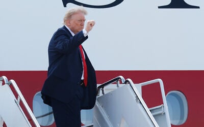 US President Donald Trump waves as he boards the newly-designated Air Force One, a formerly Qatari-owned jumbo jet that has been converted into the official US presidential aircraft, at Joint Base Andrews, Maryland, July 1, 2026. (AP Photo/Luis M. Alvarez) US President Donald Trump waves as he boards the newly-designated Air Force One, a formerly Qatari-owned jumbo jet that has been converted into the official US presidential aircraft, at Joint Base Andrews, Maryland, July 1, 2026. (AP Photo/Luis M. Alvarez)