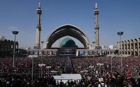 A crowd attends the start of the dayslong funeral ceremonies for Iran's late supreme leader Ayatollah Ali Khamenei at the Imam Khomeini Mosalla Grand Mosque in Tehran, Iran,  July 4, 2026. (AP Photo/Altaf Qadri)
