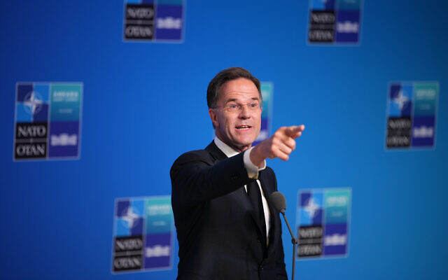 NATO Secretary General Mark Rutte gestures as he arrives for the NATO summit in Ankara, Turkey, July 8, 2026. (AP Photo/Emrah Gurel) NATO Secretary General Mark Rutte gestures as he arrives for the NATO summit in Ankara, Turkey, July 8, 2026. (AP Photo/Emrah Gurel)