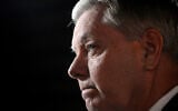 Sen Lindsey Graham, R-S.C., speaks to the media before the CBS News Republican presidential debate at the Peace Center, February 13, 2016, in Greenville, South Carolina. (AP Photo/Rainier Ehrhardt)