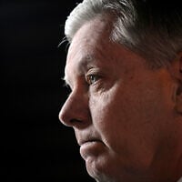 Sen Lindsey Graham, R-S.C., speaks to the media before the CBS News Republican presidential debate at the Peace Center, February 13, 2016, in Greenville, South Carolina. (AP Photo/Rainier Ehrhardt)