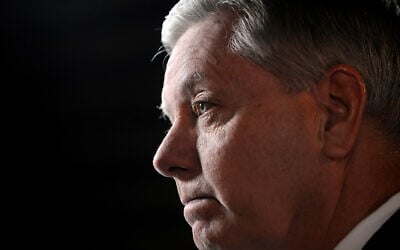 Sen Lindsey Graham, R-S.C., speaks to the media before the CBS News Republican presidential debate at the Peace Center, February 13, 2016, in Greenville, South Carolina. (AP Photo/Rainier Ehrhardt) Sen Lindsey Graham, R-S.C., speaks to the media before the CBS News Republican presidential debate at the Peace Center, February 13, 2016, in Greenville, South Carolina. (AP Photo/Rainier Ehrhardt)