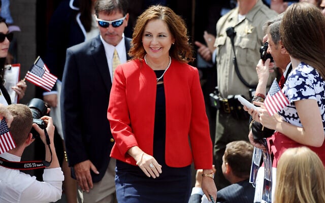 Darline Graham Nordone, sister of then-Sen. Lindsey Graham, walks to the stage before his announcement for presidency on June 1, 2015, in Central, South Carolina. (AP/Rainier Ehrhardt) Darline Graham Nordone, sister of then-Sen. Lindsey Graham, walks to the stage before his announcement for presidency on June 1, 2015, in Central, South Carolina. (AP/Rainier Ehrhardt)