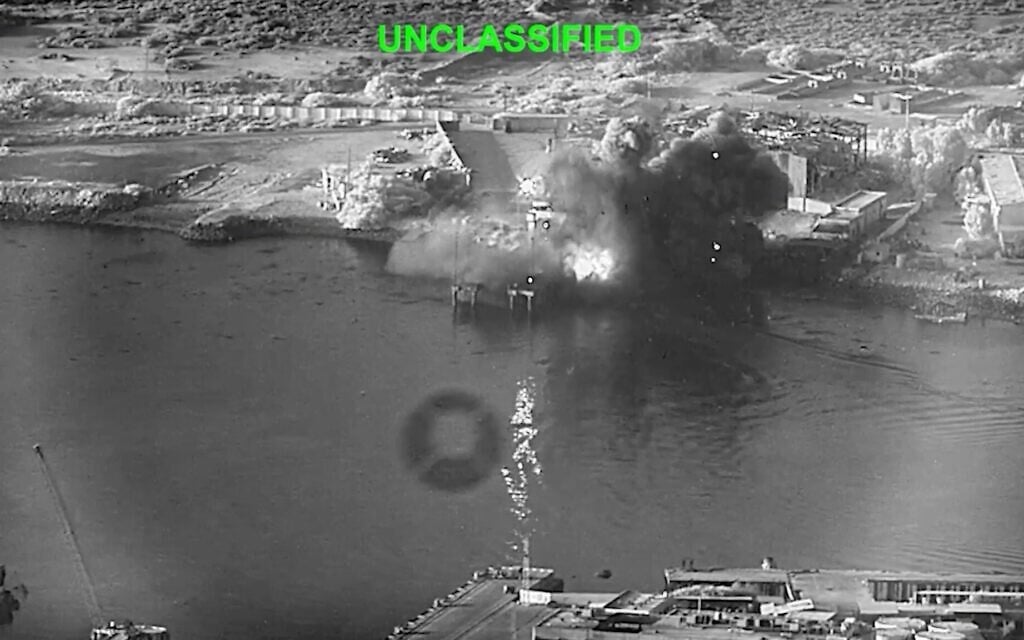 US military footage shows its first-ever suicide boat drone strike on Iran