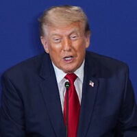 US President Donald Trump speaks at the United States Army War College in Carlisle, Pennsylvania, during the Pennsylvania Defense and Innovation Summit, July 15, 2026. (AP/Matt Rourke)