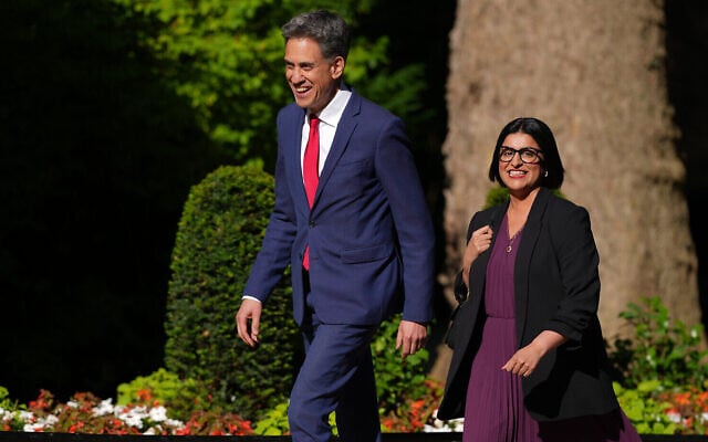 Ed Miliband and Shabana Mahmood arrive for a cabinet meeting in London, July 20, 2026. (AP Photo/ Kirsty Wigglesworth)