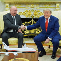 President Donald Trump meets with Lebanese President Joseph Aoun in the Oval Office at the White House, July 21, 2026, in Washington. (AP Photo/Mark Schiefelbein)