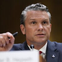 US Defense Secretary Pete Hegseth testifies at a Senate Appropriations Committee hearing, July 21, 2026, on Capitol Hill in Washington. (AP/Jacquelyn Martin)