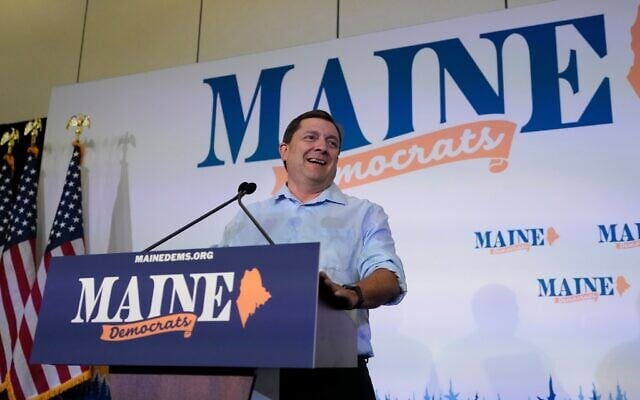 Troy Jackson, Democratic candidate for US Senate, acknowledges applause at the Maine Democratic Nominating Convention, July 25, 2026, in Bangor, Maine. (AP Photo/Robert F. Bukaty) Troy Jackson, Democratic candidate for US Senate, acknowledges applause at the Maine Democratic Nominating Convention, July 25, 2026, in Bangor, Maine. (AP Photo/Robert F. Bukaty)