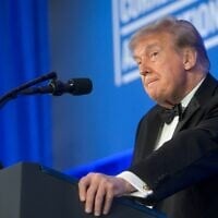 US President Donald Trump speaks during the White House Correspondents’ Association Dinner, at the Waldorf Astoria Washington DC, July 24, 2026, in Washington. (AP Photo/Rod Lamkey, Jr.)