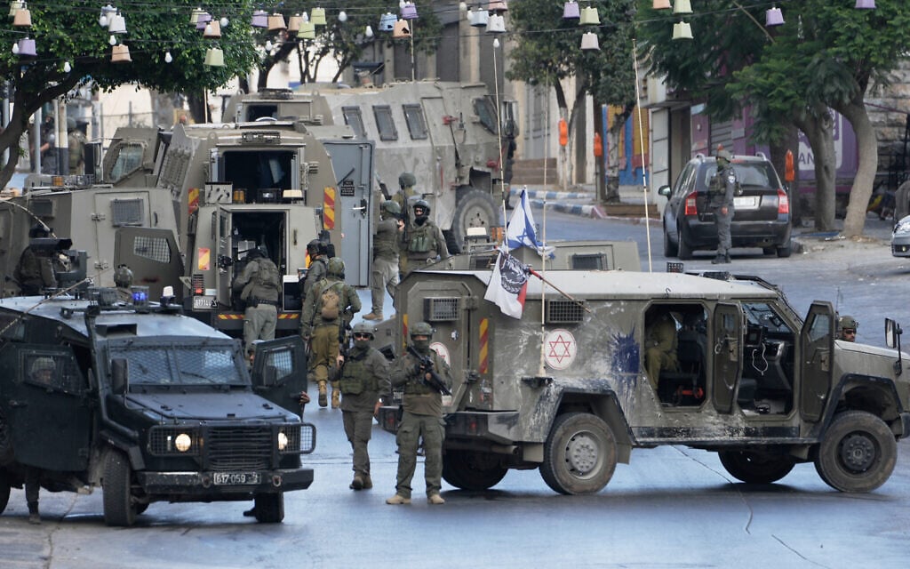 Israeli soldiers operate in the West Bank city of Nablus, July 26, 2026. (AP Photo/Majdi Mohammad) Israeli soldiers operate in the West Bank city of Nablus, July 26, 2026. (AP Photo/Majdi Mohammad)