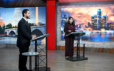 US Senate candidates Abdul El-Sayed, left, and US Rep. Haley Stevens participate in a televised debate moderated by Roop Raj, July 27, 2026, in Southfield, Michigan. (Robin Buckson/Detroit News via AP, Pool) US Senate candidates Abdul El-Sayed, left, and US Rep. Haley Stevens participate in a televised debate moderated by Roop Raj, July 27, 2026, in Southfield, Michigan. (Robin Buckson/Detroit News via AP, Pool)