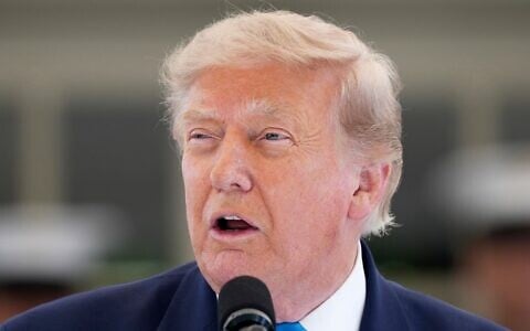 US President Donald Trump speaks during an event to announce the Freedom Haulers initiative at the White House, July 30, 2026, in Washington. (AP Photo/Alex Brandon)