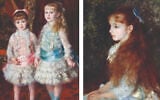 Left: 'Pink and Blue' painting (1881) of Alice and Elisabeth Cahen d’Anvers by Pierre-Auguste Renoir (History and Art Collection/Alamy). Right: 'Little Irène' painting (1880) of Irène Cahen d’Anvers  by Pierre-Auguste Renoir (incamerastock/Alamy)