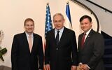 Prime Minister Benjamin Netanyahu meets with US Rep. Jim Jordan (R-OH) and US Rep. Mike Johnson (R-LA) at the Prime Minister’s Residence in Jerusalem on February 19, 2020. (Prime Minister's Office)