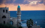 View of a seaside mosque in Jaffa, February 15, 2024. (Jamal Awad/Flash90)