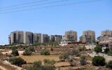 View of the Israeli settlement of Efrat, in the West Bank, July 31, 2025. (Wisam Hashlamoun/Flash90)