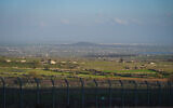 View of the Israeli border with Syria, as seen from the northern Golan Heights, April 11, 2026. (Michael Giladi/Flash90)