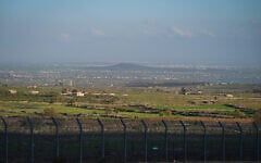 View of the Israeli border with Syria, as seen from the northern Golan Heights, April 11, 2026 (Michael Giladi/Flash90)