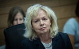 Attorney General Gali Baharav-Miara attends a committee meeting at the Knesset in Jerusalem on June 9, 2026. (Yonatan Sindel/Flash90)