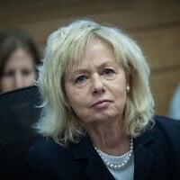 Attorney General Gali Baharav-Miara attends a committee meeting at the Knesset in Jerusalem on June 9, 2026. (Yonatan Sindel/Flash90)