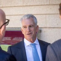 Former Mossad director David Barnea attends an event at the President’s Residence in Jerusalem, June 14, 2026. (Chaim Goldberg/Flash90)