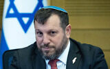 Minister of Heritage Amichay Eliyahu attends a unity conference at the Knesset in Jerusalem, June 22, 2026 (Yonatan Sindel/Flash90)