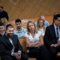 Avital Sompolinsky, deputy attorney general, arrives for a hearing on petitions alleging flaws in the legislative process of the Communications Bill at the Supreme Court in Jerusalem, July 13, 2026. (Chaim Goldberg/Flash90)