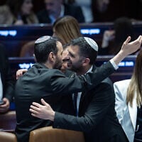 Communications Minister Shlomo Karhi attends a vote at the plenum hall of the Knesset in Jerusalem, on July 16, 2026. (Yonatan Sindel/Flash90)