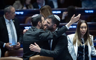 Communications Minister Shlomo Karhi attends a vote at the plenum hall of the Knesset in Jerusalem, on July 16, 2026. (Yonatan Sindel/Flash90) Communications Minister Shlomo Karhi attends a vote at the plenum hall of the Knesset in Jerusalem, on July 16, 2026. (Yonatan Sindel/Flash90)