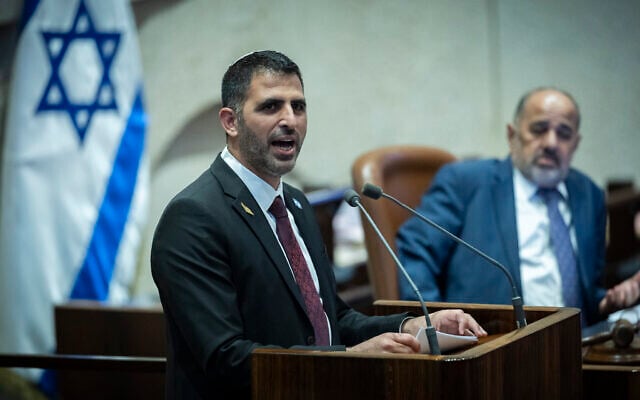 Communications Minister Shlomo Karhi attends a vote at the Knesset in Jerusalem, on July 16, 2026. (Yonatan Sindel/Flash90)